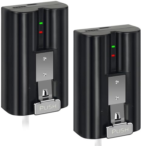 Bisoff 2Pack Rechargeable Battery for Ring Video Doorbell 2/3/3Plus/4,Compatible with Stick Up Cam Battery(2nd & 3rd Gen),Spotlight Cam and Peephole Cam（3.65V 6040mAh）