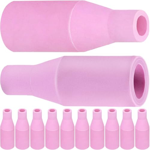 EATBALE MB15 MB14 Gas-Keramikdüse Kit für AK15 MB15 AK14 MB14 MAG/MIG Schweißbrenner Zubehör Keramik Spitze-Düsen Schild-Cup Schweißgeräte Schutzhülle Verbrauchsmaterialien (12 Stück)