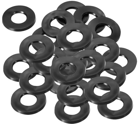 PATIKIL Arandela Plana de Goma M8, Paquete de 24 Unidades 8mm ID 18mm OD 1.5mm de Grosor Junta Espaciadora de Sellado para Grifo Tubería Manguera de Agua Perno de Fijación, Negro
