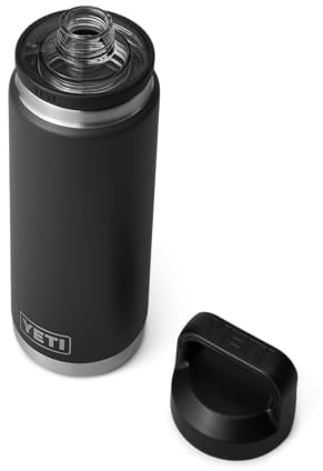 YETI Rambler Bottle Chug, Vaccum Insulated Stainless Steel Bottle with Leakproof Chug Cap, Black, 26 oz (769 ml)