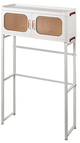 Estante de lavandería de varios niveles con mesa plegable para lavadora y secadora, ahorro de espacio, estante de almacenamiento para cuarto de lavado (27.6 x 11 x 52 pulgadas)
