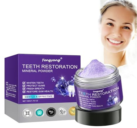 Fengyang® Polvere Minerale Dentale, Polvere Incandescente, Polvere Minerale Di Restauro Dentale, Efficace Rafforzamento Di Denti E Gengive, Polvere Naturale Per Il Ripristino Dei Denti