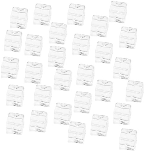 Ciieeo Lot de 50 Blocs De Glace Artificiels en Cristal en Plastique Non Fondant Réutilisables pour Remplir des Vases Et Décorer des Boissons