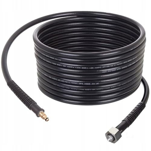 TECHKAR tuyau haute pression 200bar 10m de long compatible avec les nettoyeurs haute pression Nilfisk Stihl RE Husqvarna 1/2 filetage