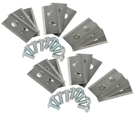 vhbw 18 x ersättningskniv kompatibel med Kress Mission KR110, KR111, KR110E, KR113, KR112, KR120E gräsklippare – ersättningsblad silver, stål