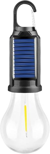 Bombilla solar exterior recargable,Lámpara LED impermeable con gancho,linterna LED recargable por USB,bombilla de emergencia portátil impermeable para camping, emergencias (1PCS)