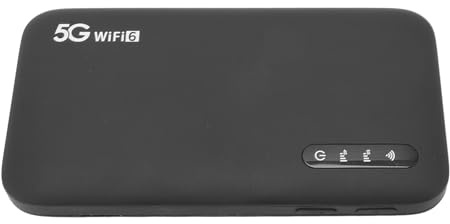 FAUOSWUK Hotspot Mobile 5G, Routeur Portable WiFi 6 avec Emplacement pour Carte SIM et Batterie 6100mAh, pour Les à Domicile Prise en Charge 16 Appareils