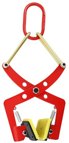 Pinza per bordi, 330 kg, industriale in acciaio al carbonio, 10 – 24 cm, con cuscinetti antiscivolo in poliuretano, supporto in pietra per carrelli elevatori, trasporto del legno, ecc