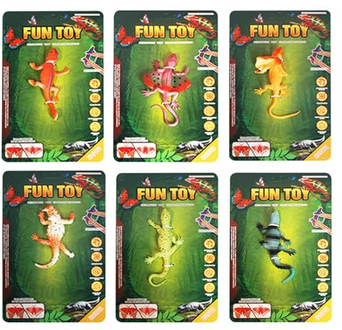 kinrguiyuez Farbwechselndes Wasserspielzeug,6 Echsen Figuren | Spielzeugbeutel Füllung Kinderparty Lernspielzeug Für Kinder Ab 3 Jahren