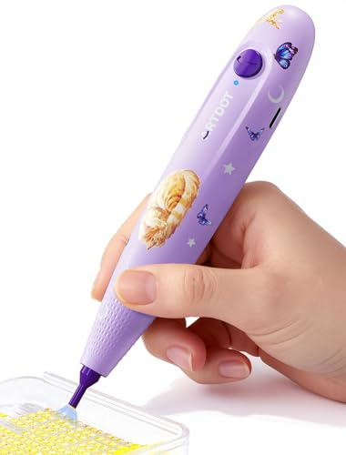 ARTDOT Penna a Vuoto Senza Fili per Diamond Painting Adulti, Penna Elettrica di Lunga Durata per Accessori e Kit di Diamond Painting