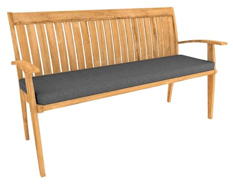 WEIZERO Maßgeschneiderte Sitzkissen für Bank 50 x 104 cm Unterseite Antirutsch Biertischgarnitur Auflagen Outdoor Indoor mit Reißverschluss für Fensterbank Outdoor Gartenbank, Dunkelgrau