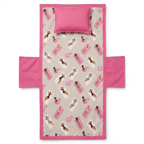 GALEONE - Telo Mare con Tasche Portaoggetti - Cuscino Gonfiabile Incluso | Telo Mare Microfibra 72x190 cm Asciugatura Rapida | Fantasie Divertenti - Asciugamano Coprilettino - Extra comfort Fa11
