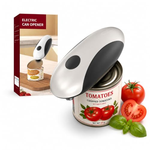 Electric Can Opener, One Touch Auto Stop, Smooth Edge, | USB-C Rechargeable, Hands Free Operation, Compact Design, No Batteries Needed, Suitable for Seniors