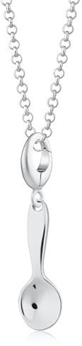 Lily Charmed - 925 Sterling Silver Spoon Necklace with 18 Chain
