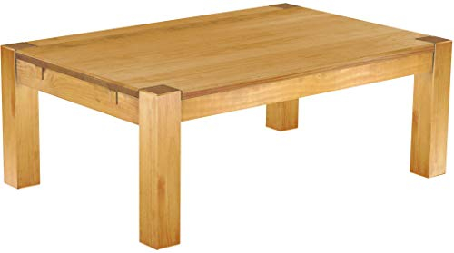 Brasilmöbel Couchtisch Rio Kanto 120x80 cm Honig Wohnzimmertisch Holz Tisch Pinie Massivholz Stubentisch Beistelltisch Echtholz Größe und Farbe wählbar