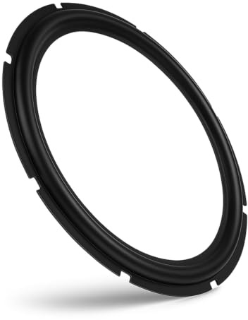 12 Zoll Lautsprecher mit perforiertem Gummisurround, Schaumstoffrand, Subwoofer-Ersatzteil für Reparatur oder DIY-Projekte (schwarz) – 12-Zoll-Lautsprechertreiber, perforierter Subwoofer-Surround