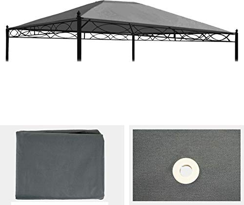 Mendler Ersatzbezug für Dach Pergola Cadiz 4x3m - grau | Pavillon
