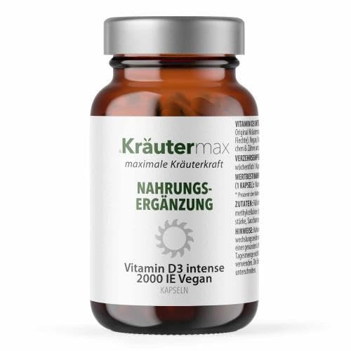 Kräutermax Vitamin D3 Hochdosiert Kapseln Intense 2000 IE 90 Stück