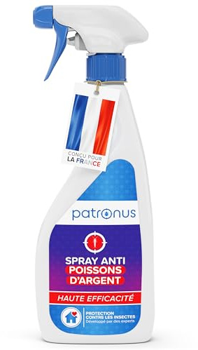 Spray anti pour lutter contre les poissonsd'argent [500 ml] - Spray efficace contre les poisson d'argent comme alternative aux pièges à poisson d'argent Patronus