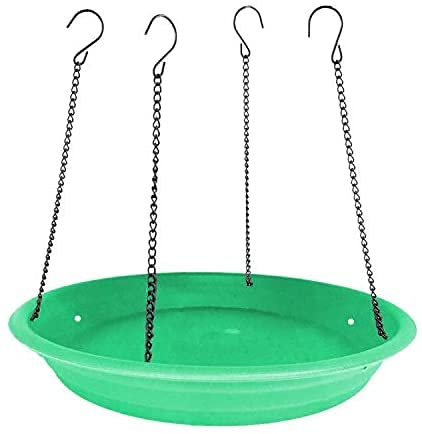 Multi-Purpose Bird Seed Catcher & Platform Feeder - Hanging Tray Bird Feeder for Birds - Green