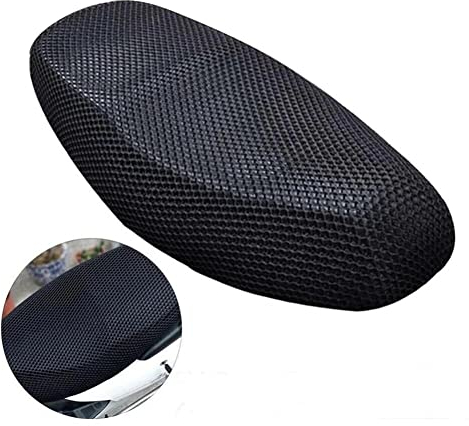 Funda de Asiento de Motocicleta Antideslizante Transpirable Funda de cojín Universal 3D Espaciador de Malla cojín Protector cómodo cojín