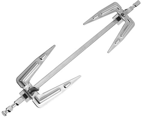 Angoily Rotisserie Meat Forks Air Fryer Fork Grill Spit Rod Stainless Steel Roast Chicken Fish Forks for Home Picnic BBQ Camping, Silver, 25X5X3CM