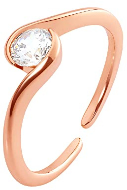 Heideman Ring Blix Damen Edelstahl matt mit Zirkonia weiß | Zeitloses Accessoire zum Stapeln und Kombinieren, schöne Geschenkidee zum Jahrestag oder Valentinstag für Partnerin