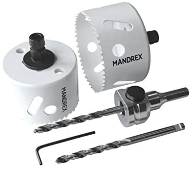 Mandrex | Lochsägen Starter Set SpeedXcut mit One Klick Aufnahme für Edelstahl, Alu & Epoxidharz Ø 68 mm | MX200062B