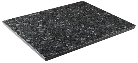 Koville Tabla de cortar noruega de granito natural para cocina, 16 x 12 pulgadas, losa de piedra grande hecha a mano para queso, embutidos, tabla de pastelería, regalo de boda, regalo de inauguración