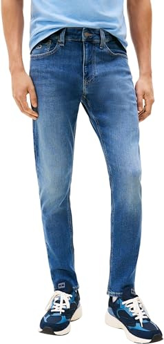 Tommy Jeans Hombre Pantalón Vaquero Austin Slim Tapered Stretch, Azul (Denim Medium), 32W/34L
