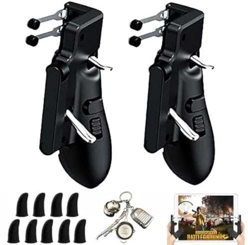 Mikirini 12 in 1 Mobile Game Controller Combo for iPad/Tablet, L2R2 Hand Gaming Grip Triggers for PUBG/Knives Out/Call of Duty/Apex