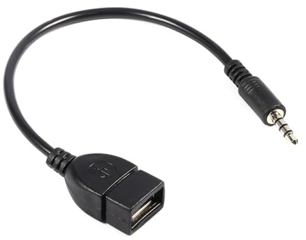 Cavo Adattatore Convertitore Jack AUX Maschio da 3,5 Mm A USB 2.0 Tipo A Elettronica OTG Femmina