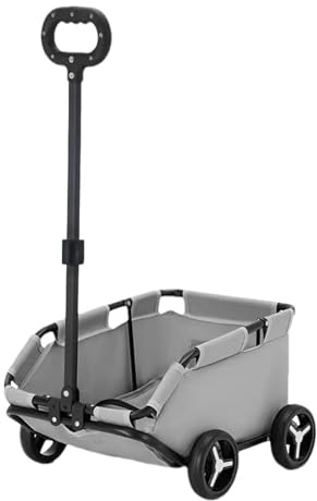 Hunde-Kinderwagen – zusammenklappbarer Katzen- und Hundebuggy | 4 , leicht, zusammenklappbar, Hundewagen, Haustier-Kinderwagen, rollende Katzentragetasche, Hundetrage für Reisen