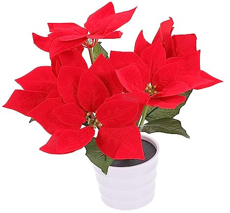 Parliky Solar Powered Light for Garden Outdoor Christmas Flowerpot Light for Decor for Patio