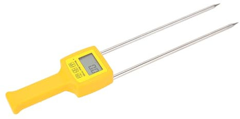 Fabater Heu-Feuchtigkeitstester, Hintergrundbeleuchtetes Digitales LCD-Display, Tragbares Heuballen-Wassergehaltsmessgerät mit Sonde, Tragbares Heu-Feuchtigkeitsmessgerät für Stroh,