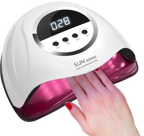 320 W UV-LED-Nagellampe, professioneller Nageltrockner mit Gel-Nagellack-Licht und 72 Perlen, UV-Nagellicht mit 4 Timer-Einstellungen, Nagellack-Härtungsgel-LED-Trockner mit automatischem Sensor