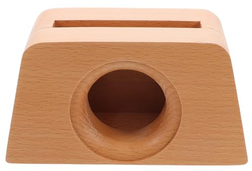 jojofuny Handy Lautsprecher Ständer aus Holz - Passiver Klangverstärker in Trapezform - Natürliche Handy Halterung & Soundverstärker für Schreibtisch und Büro