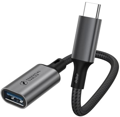 Adaptador USB C a USB de aluminio, adaptador OTG tipo C macho a USB 3.2 hembra de transferencia de 10 Gbps, compatible con MacBook/iPad Air/Pro 2022 Galaxy S22 Dell XPS y más dispositivos tipo C