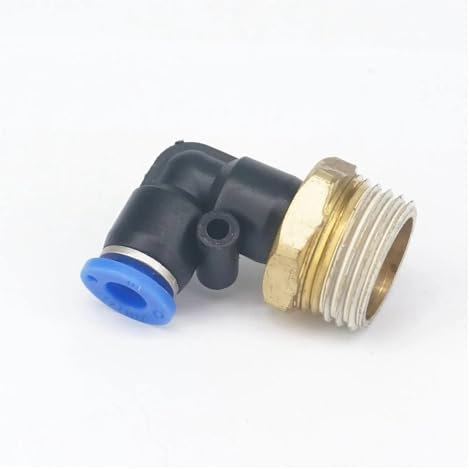 FQHIDMOMX 5pc 1/2 Male to Fit Tube O/D 6mm Pneumatic Elbow Push In Connector Union Quick Release Air Fitting Plumbing