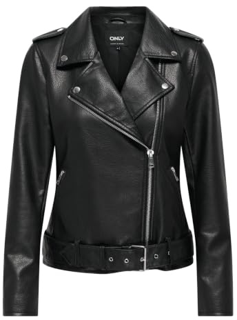 ONLY Onlmille Faux Leather Biker Jacket Otw Onlmille Otw - Giacca da motociclista in finta pelle Donna (Pacco da 1)