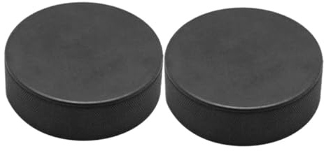 Eishockey Trainingspuck Schwarz aus Pu, 2 Stück für Erwachsene und Kinder
