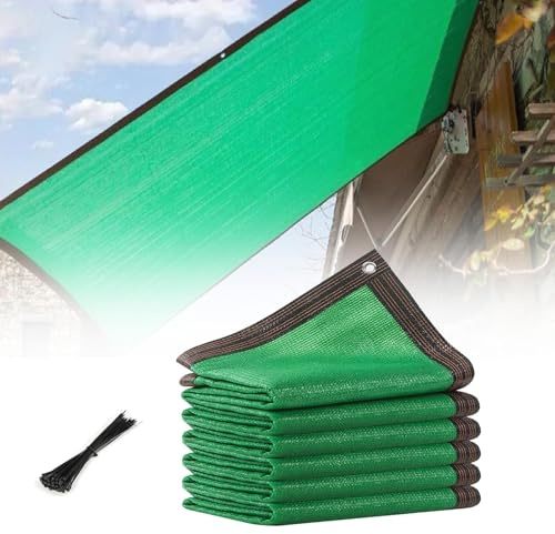 Rete a vela ombreggiante all'85% con occhielli, traspirante, protezione UV, frangivento e copertura per piante, rete impermeabile da giardino (6 x 12 m) per uso esterno
