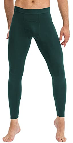 Generico Leggins Termici Uomo, Pantaloni Termici Invernale Senza Cuciture e Traspiranti, a Compressione Elasticizzata, Intimo Termico Lana Merino, per Fitness, Running e Lavoro