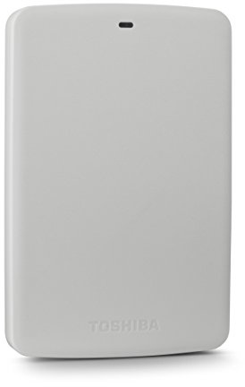 Toshiba Canvio Basics 1TB Portable Hard Drive- White (HDTB310XW3AA)