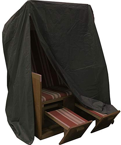 Acamp Strandkorb Schutzhülle 135x115x175 cm | anthrazit aus PVC-beschichtetem Ployester | für versch. Marken | Winterfest und Witterungsschutz für Strandkörbe | perfekt für Acamp Sylt
