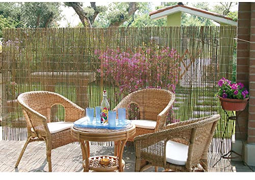 Arella brise vue de jardin en bambou Rama Canes naturel différentes mesures 1,5x3 m nature