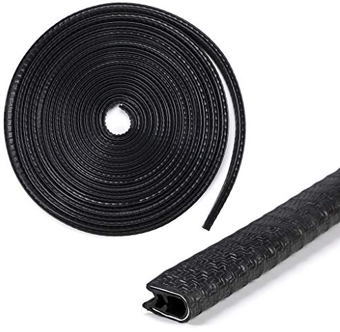 Sumnacon 32Ft (10M) en U Bordure en caoutchouc Garniture Joint de porte de voiture Garde Protecteur Bordure Bande Décapage Temps pour voiture Bordures En Métal Bateau, Plage De Grip 1.0mm à 2.5mm