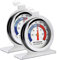 Fridge Thermometer Refrigerator Thermometer,INRIGOROUS Pack of 2 Stainless Steel Dial Fridge/Freezer Thermometer with Hanging Hook and Retractable Stand (Dial Style)