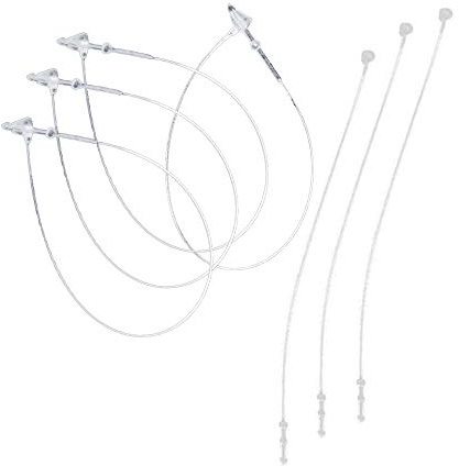 Sicherheitsfäden Loop Pins Transparent für Etiketten, Preisträger (5000 Pcs, 75mm (3 inch))