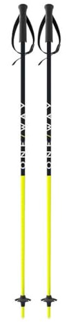ONE Way Junior Ski Poles - Durable Stable Lightweight Aluminum Easy-to-Use Outdoor Winter Sports Downhill Alpine Ski Poles with Ergonomic Grip & Adjustable Strap, 90